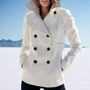 ❄️Victoria’s Secret Wool Winter White Pea Coat